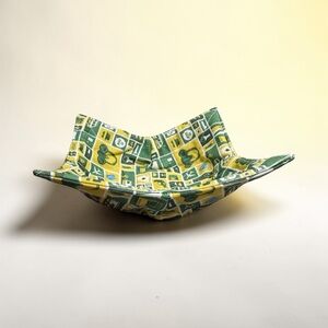 Hand Crafted Bowl Cozy Small Snack Bowl Holder Cotton Breaking Bad Green Yellow